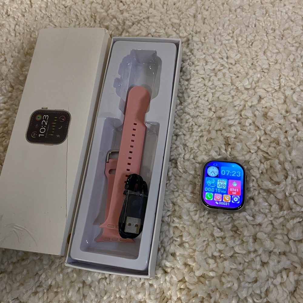 Women G9 Ultra Smartwatch with Pink Band